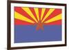 Arizona State Flag-Lantern Press-Framed Premium Giclee Print