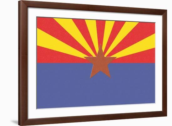 Arizona State Flag-Lantern Press-Framed Premium Giclee Print
