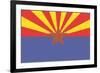 Arizona State Flag-Lantern Press-Framed Premium Giclee Print