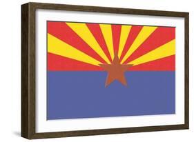 Arizona State Flag-Lantern Press-Framed Art Print