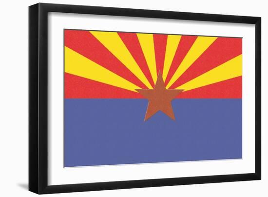 Arizona State Flag-Lantern Press-Framed Art Print