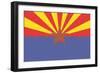 Arizona State Flag-Lantern Press-Framed Art Print