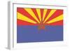 Arizona State Flag-Lantern Press-Framed Art Print