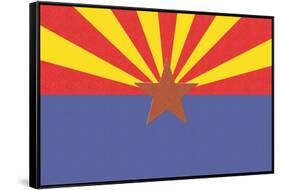 Arizona State Flag-Lantern Press-Framed Stretched Canvas