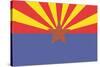 Arizona State Flag-Lantern Press-Stretched Canvas