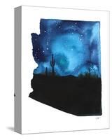 Arizona State Watercolor-Jessica Durrant-Stretched Canvas