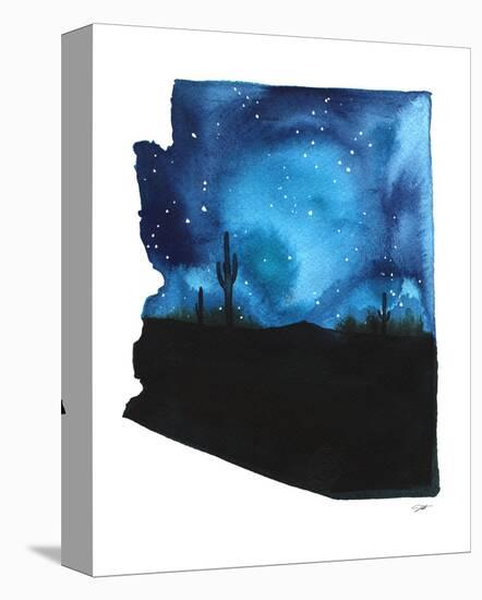 Arizona State Watercolor-Jessica Durrant-Stretched Canvas