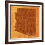 Arizona State Words-David Bowman-Framed Giclee Print