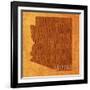 Arizona State Words-David Bowman-Framed Giclee Print