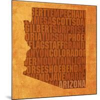 Arizona State Words-David Bowman-Mounted Giclee Print