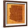 Arizona State Words-David Bowman-Framed Giclee Print