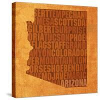 Arizona State Words-David Bowman-Stretched Canvas