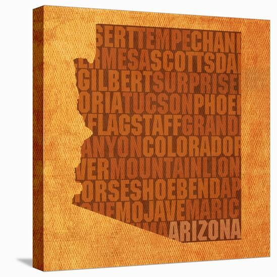 Arizona State Words-David Bowman-Stretched Canvas