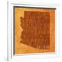 Arizona State Words-David Bowman-Framed Giclee Print