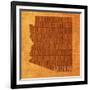 Arizona State Words-David Bowman-Framed Giclee Print