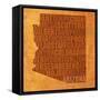 Arizona State Words-David Bowman-Framed Stretched Canvas