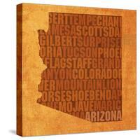 Arizona State Words-David Bowman-Stretched Canvas
