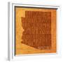 Arizona State Words-David Bowman-Framed Giclee Print