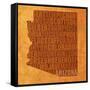 Arizona State Words-David Bowman-Framed Stretched Canvas