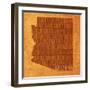 Arizona State Words-David Bowman-Framed Giclee Print