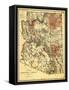 Arizona Territory - Panoramic Map-Lantern Press-Framed Stretched Canvas