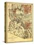 Arizona Territory - Panoramic Map-Lantern Press-Stretched Canvas