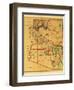 Arizona Territory - Panoramic Map-Lantern Press-Framed Art Print