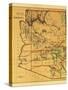 Arizona Territory - Panoramic Map-Lantern Press-Stretched Canvas