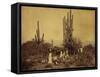 Arizona Territory, Stagecoach With Military Escort 1880-null-Framed Stretched Canvas