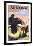 Arizona - Vultures-Lantern Press-Framed Art Print