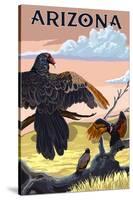 Arizona - Vultures-Lantern Press-Stretched Canvas