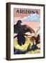 Arizona Vultures-Lantern Press-Framed Art Print