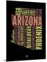 Arizona Word Cloud 1-NaxArt-Mounted Art Print