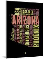 Arizona Word Cloud 1-NaxArt-Mounted Art Print