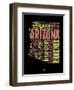 Arizona Word Cloud 1-NaxArt-Framed Art Print