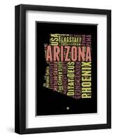 Arizona Word Cloud 1-NaxArt-Framed Art Print