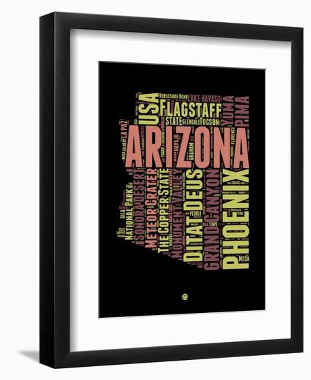 Arizona Word Cloud 1-NaxArt-Framed Art Print