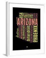 Arizona Word Cloud 1-NaxArt-Framed Art Print