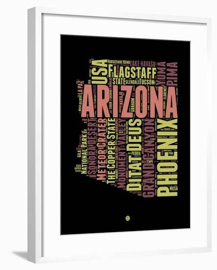 Arizona Word Cloud 1-NaxArt-Framed Art Print