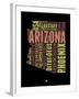 Arizona Word Cloud 1-NaxArt-Framed Art Print