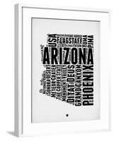 Arizona Word Cloud 2-NaxArt-Framed Art Print