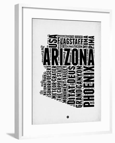 Arizona Word Cloud 2-NaxArt-Framed Art Print