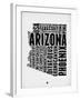 Arizona Word Cloud 2-NaxArt-Framed Art Print