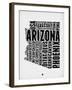Arizona Word Cloud 2-NaxArt-Framed Art Print