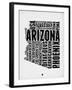 Arizona Word Cloud 2-NaxArt-Framed Art Print