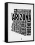 Arizona Word Cloud 2-NaxArt-Framed Stretched Canvas