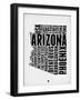 Arizona Word Cloud 2-NaxArt-Framed Art Print