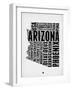 Arizona Word Cloud 2-NaxArt-Framed Art Print