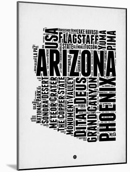 Arizona Word Cloud 2-NaxArt-Mounted Art Print