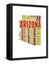 Arizona Word Cloud Map-NaxArt-Framed Stretched Canvas